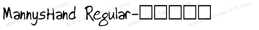 MannysHand Regular字体转换